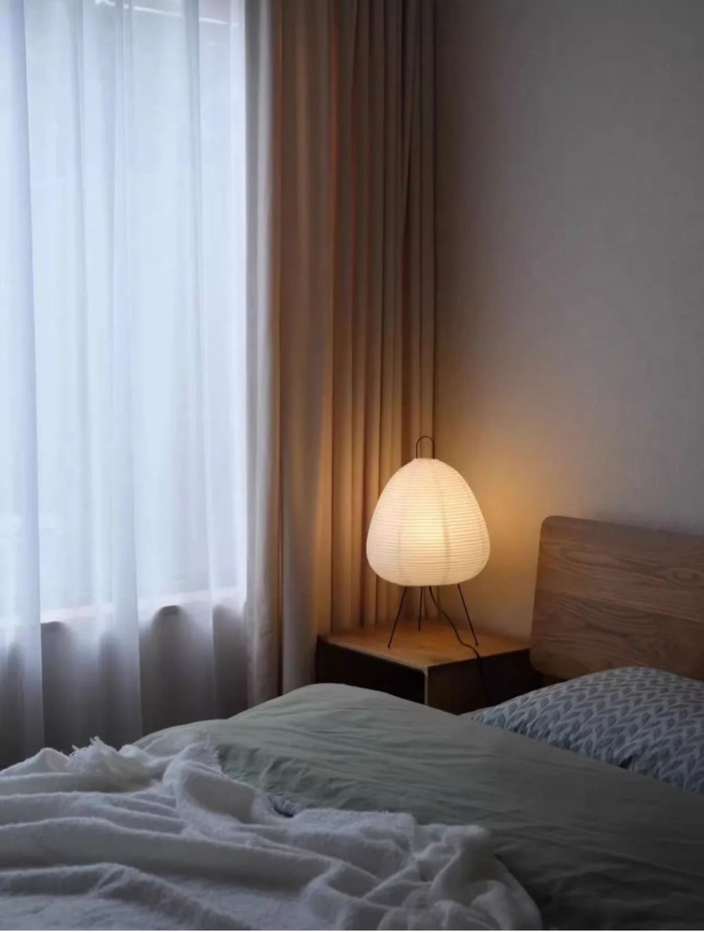 Lampe de table en papier de riz - Ambiance zen et chaleureuse