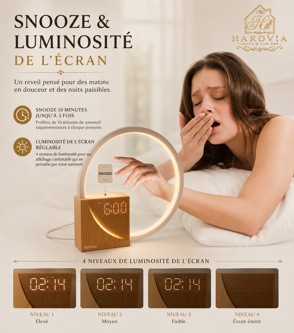 Lampe Réveil Lumineuse avec Sons Naturels - Éveil & Ambiance