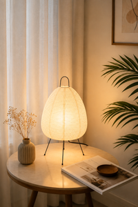 Lampe de table en papier de riz