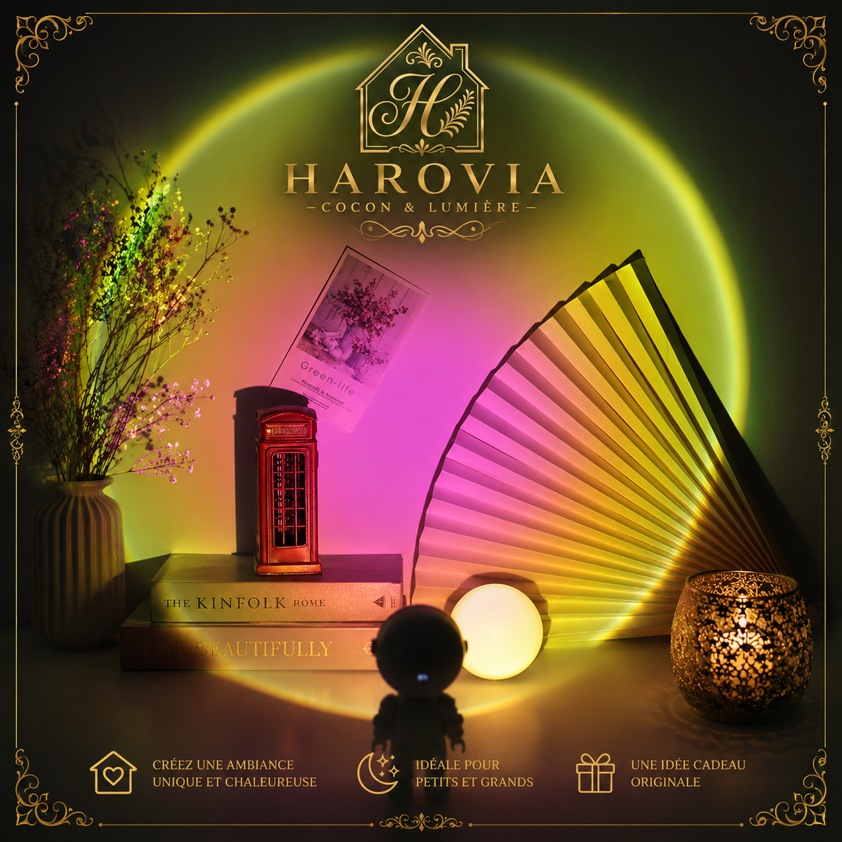 Lampe Astronaute - Projecteur Coucher de Soleil