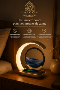 Lampe d'Ambiance Sable Mouvant & Charge sans fil 15 W