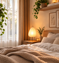 Lampe de table en papier de riz