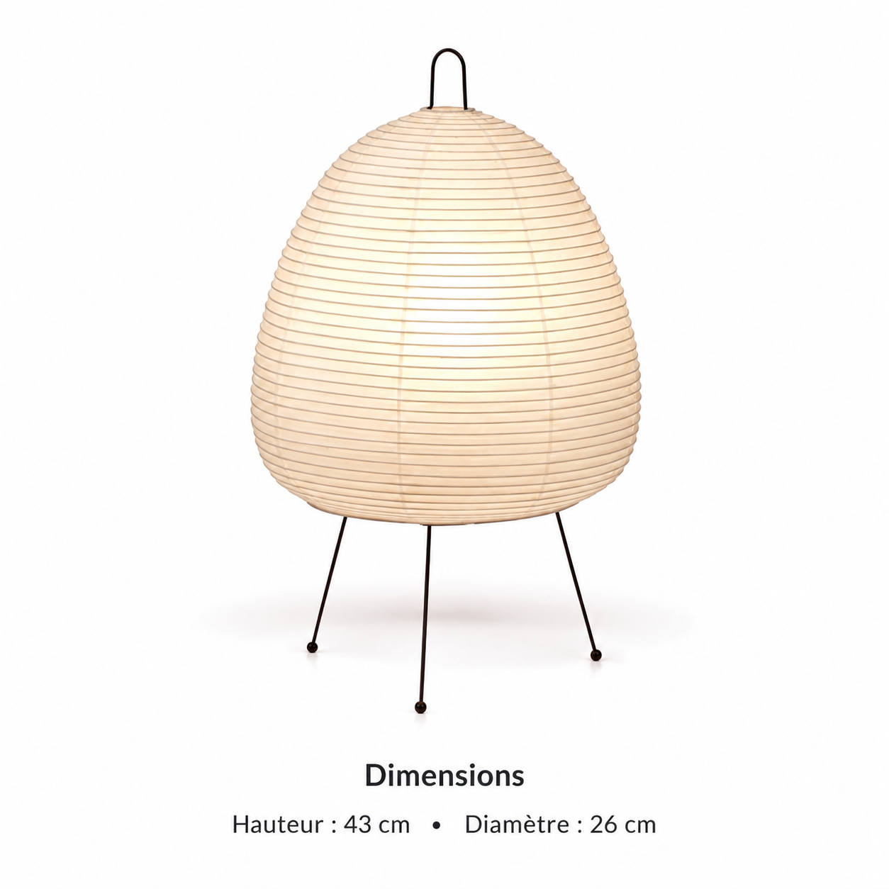 Lampe de table en papier de riz - Ambiance zen et chaleureuse