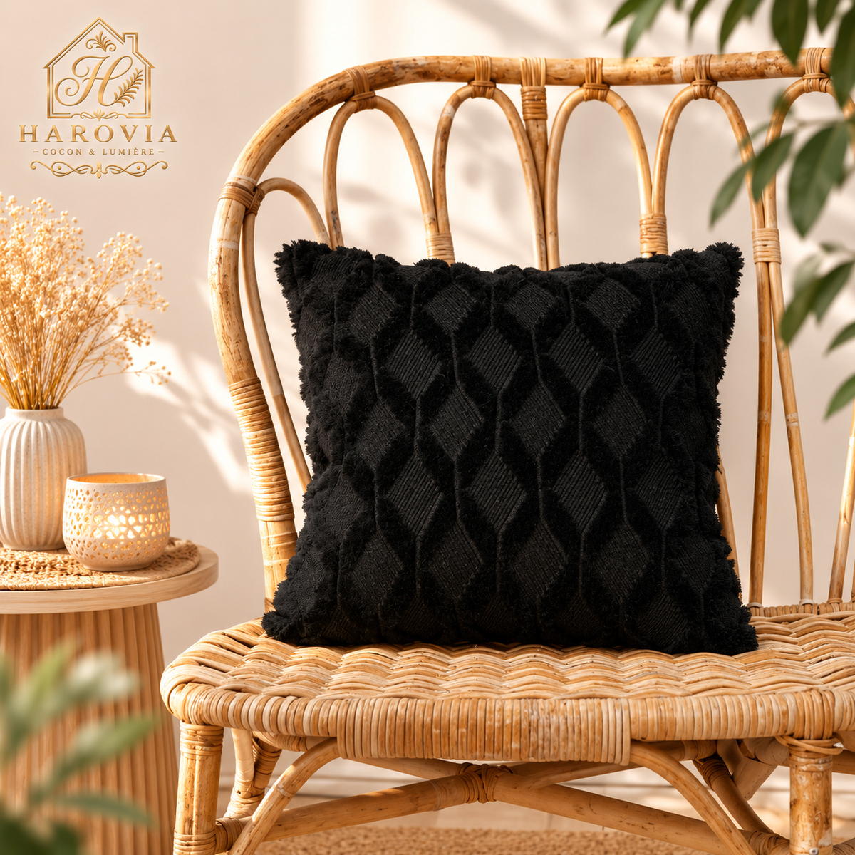 Housse de coussin texturée - Douceur & Élégance