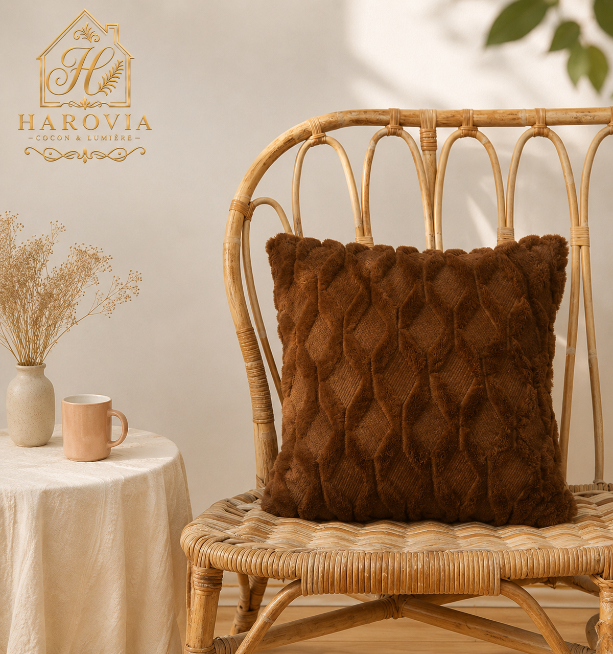 Housse de coussin texturée - Douceur & Élégance