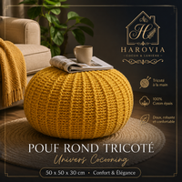 Pouf Tricoté Coton
