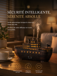 Diffuseur d'Arômes Paquebot Vintage - Brume & Lumière d'Ambiance