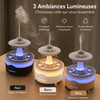 Humidificateur d'Air - Effet Pluie Relaxant & Diffuseur d'Huiles Essentielles