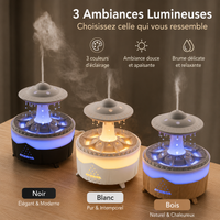 Humidificateur effet pluie & diffuseur d’huiles essentielles