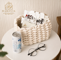 Panier déco de rangement tressé en coton