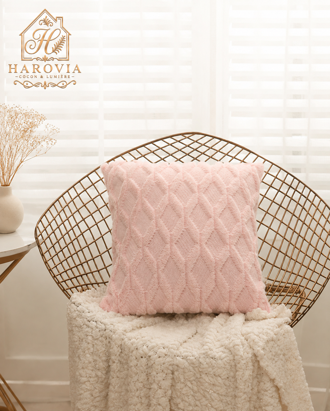Housse de coussin texturée - Douceur & Élégance