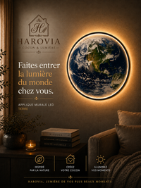 Applique Murale Terre LED – Éclairage d’Ambiance avec Télécommande