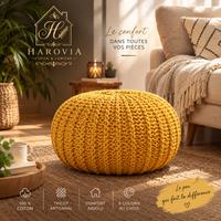 Pouf Tricoté Coton