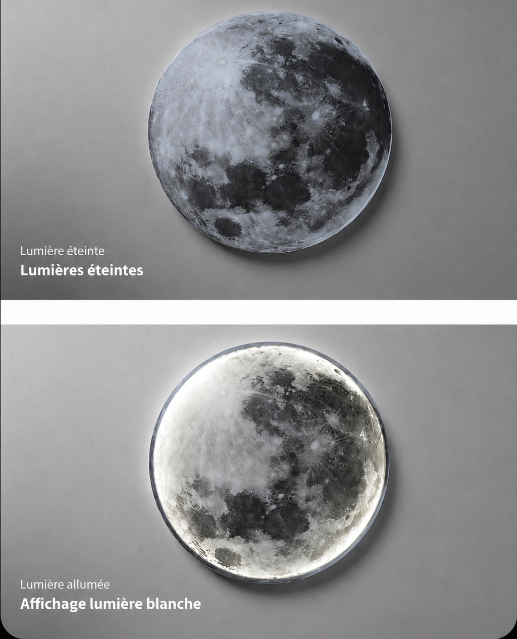 Applique Murale Lune LED – Une œuvre lumineuse pour votre intérieur