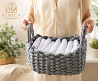 Panier déco de rangement tressé en coton