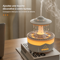 Humidificateur effet pluie & diffuseur d’huiles essentielles