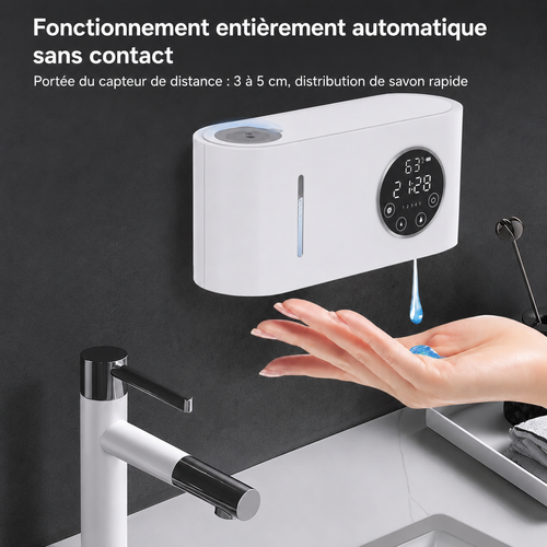 Distributeur automatique de savon rechargeable USB – 500 mL