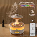 Humidificateur d'Air - Effet Pluie Relaxant & Diffuseur d'Huiles Essentielles