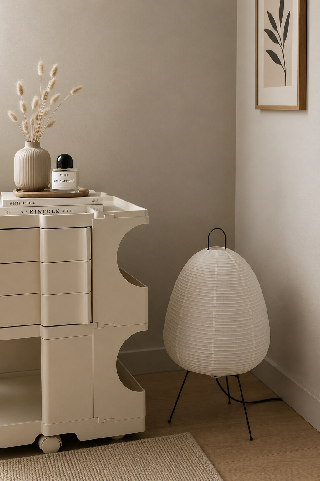 Lampe de table en papier de riz