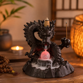 Brûleur d'encens Dragon LED à refoulement - Décoration zen en céramique