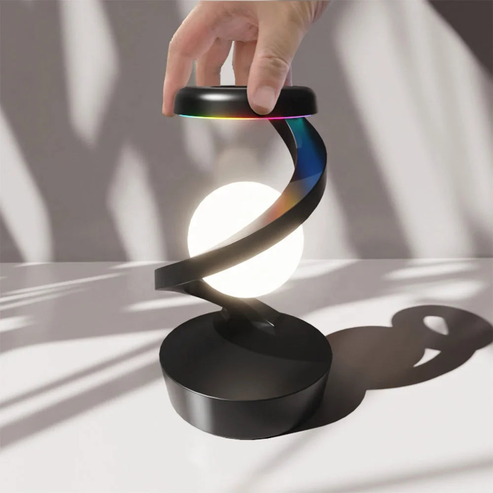 Lampe Lune en Suspension – Éclairage & Charge Sans Fil