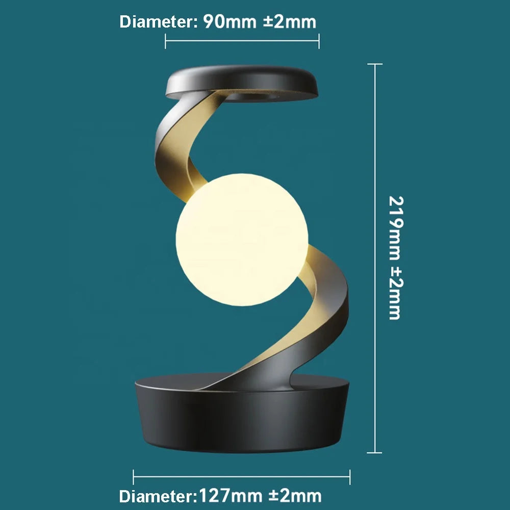 Lampe Lune en Suspension – Éclairage & Charge Sans Fil